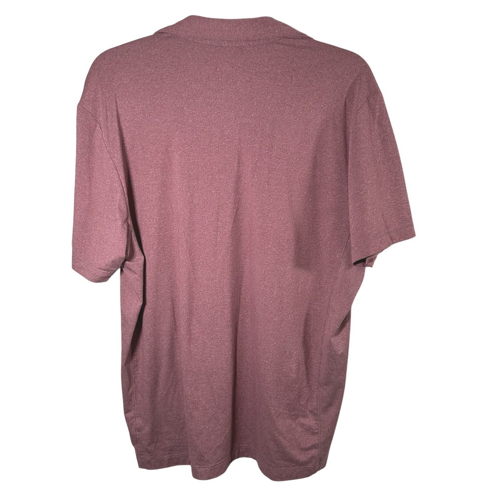 UNTUCKit Clavidor Polo Shirt Mens Large‎ Red Heather Short Sleeve Casual Golf - Picture 4 of 5